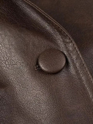 Asymmetric Faux Leather Jacket