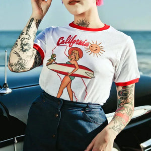 California Ringer Tee