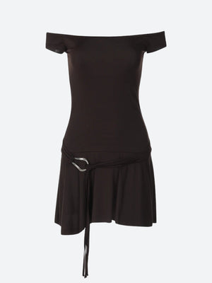 Grunge Off Shoulder Mini Dress