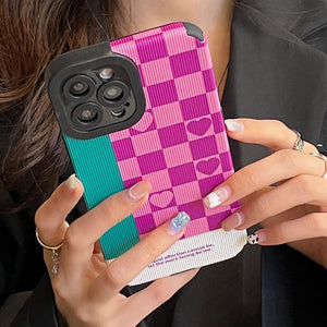 Heart Grid iPhone Case