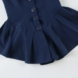 Nautical Button Mini Dress