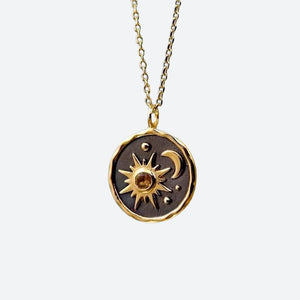 Sun Moon Charm Necklace