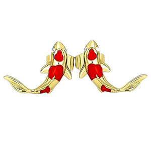 Koi Fish Stud Earrings