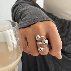 Triple Ball Statement Ring