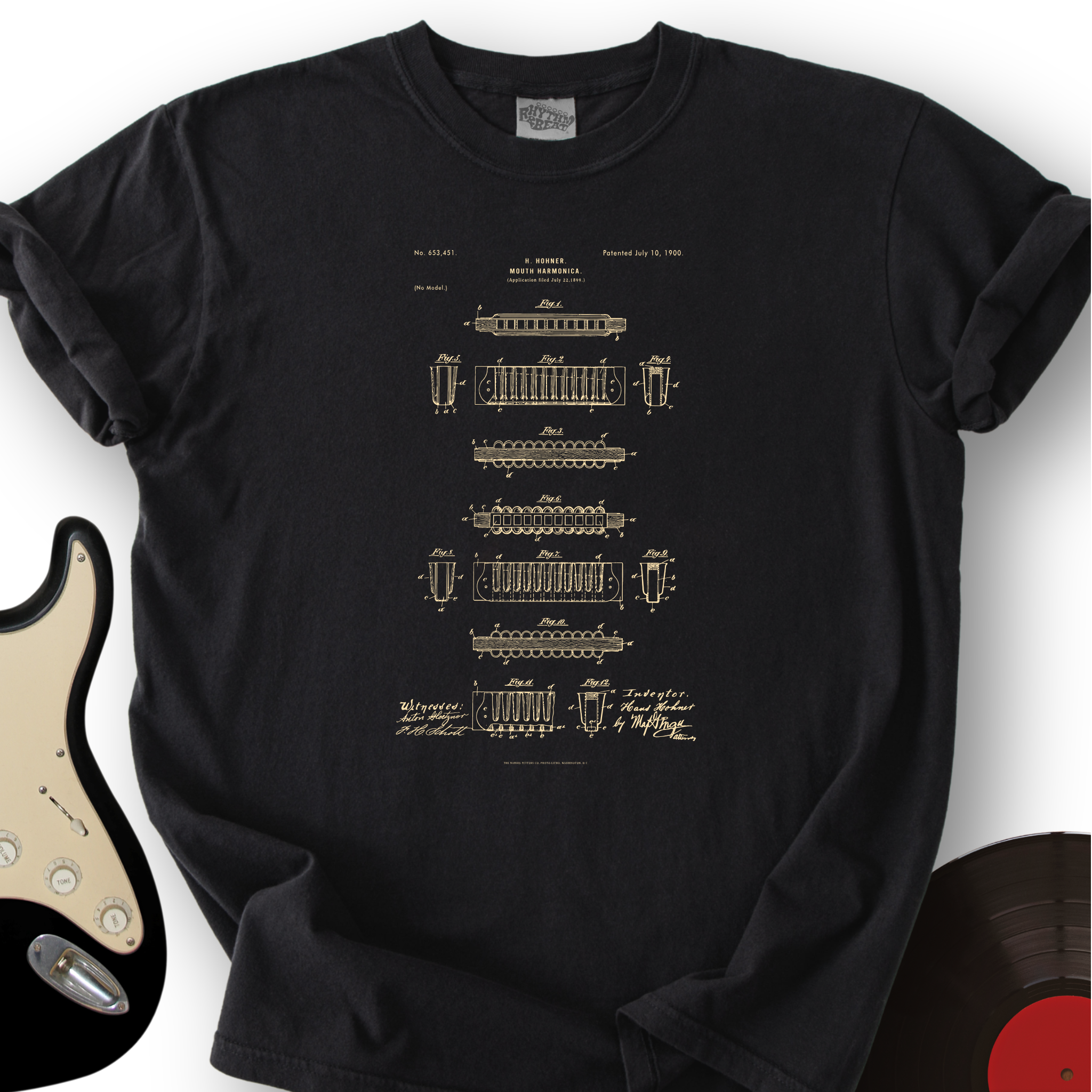 Harmonica Patent T-Shirt