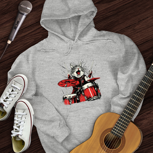 Cat Playing Drums Hoodie