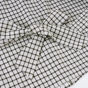 Back Tie Plaid Shirt