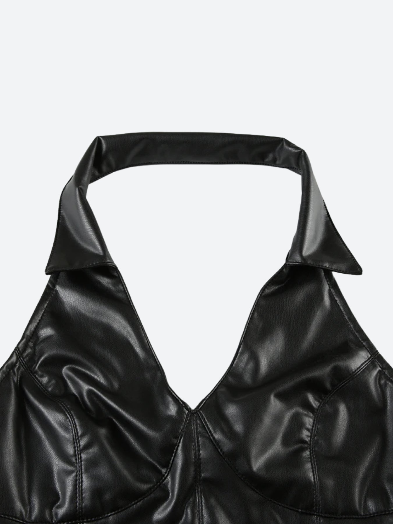 Baddie Faux Leather Crop Top