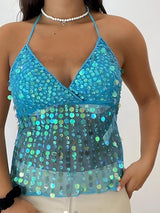 Beaded Backless Top