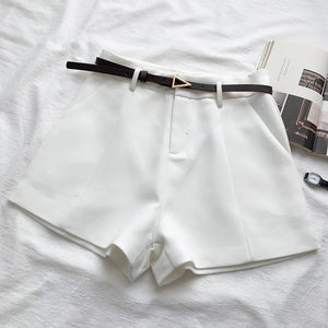 Belted High Waisted Shorts