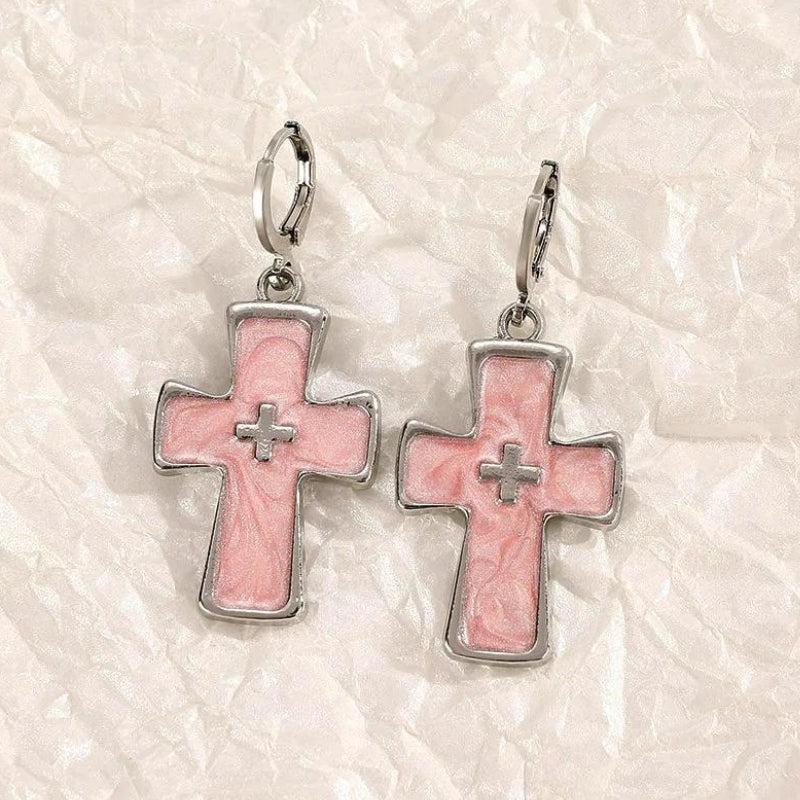 Bimbocore Cross Earrings
