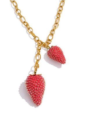 Coquette Strawberry Necklace