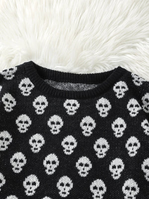 Goth Skull Pullover Sweater