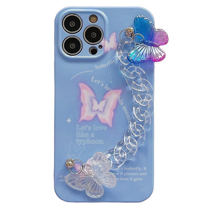 Holographic Butterfly Chain iPhone Case