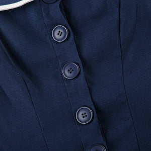Nautical Button Mini Dress