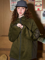 Oversized Fleece Zip-Up Jacket