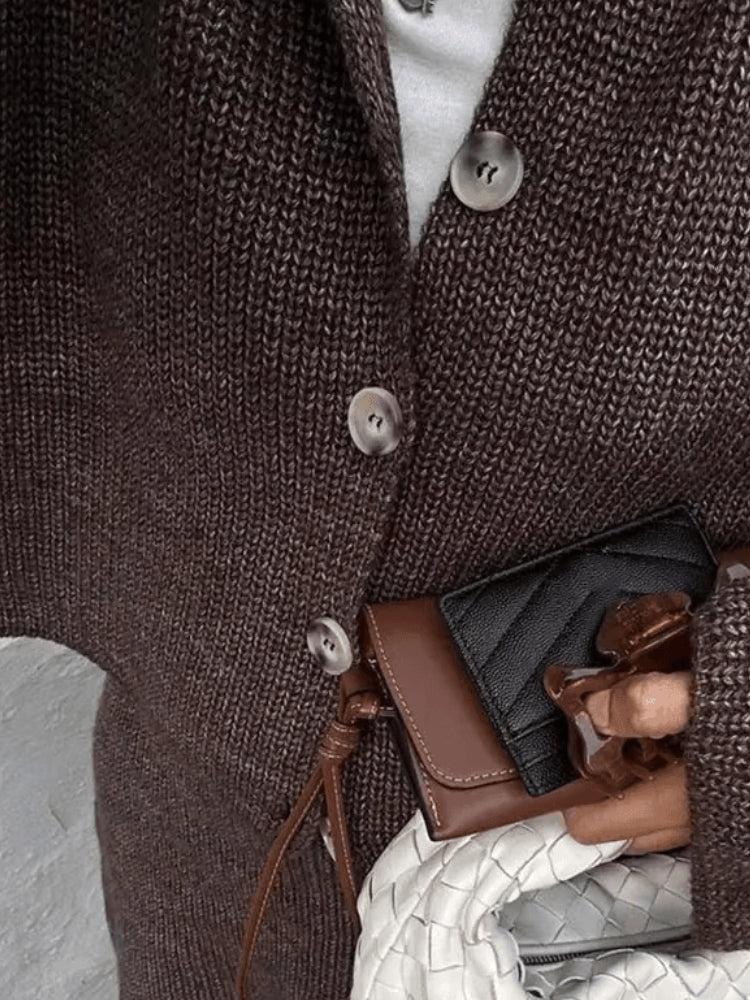 Preppy Knitted Cardigan & Mini Skirt Two Piece Set