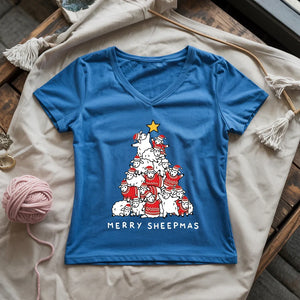 Merry Sheepmas Lady V-neck