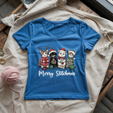 Merry Stitchmas Lady V-neck