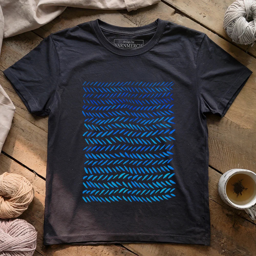 Watercolor knitting pattern T-shirt