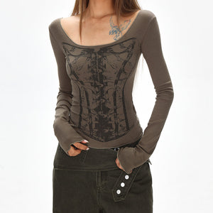 Antique Anatomy Long Sleeve Top