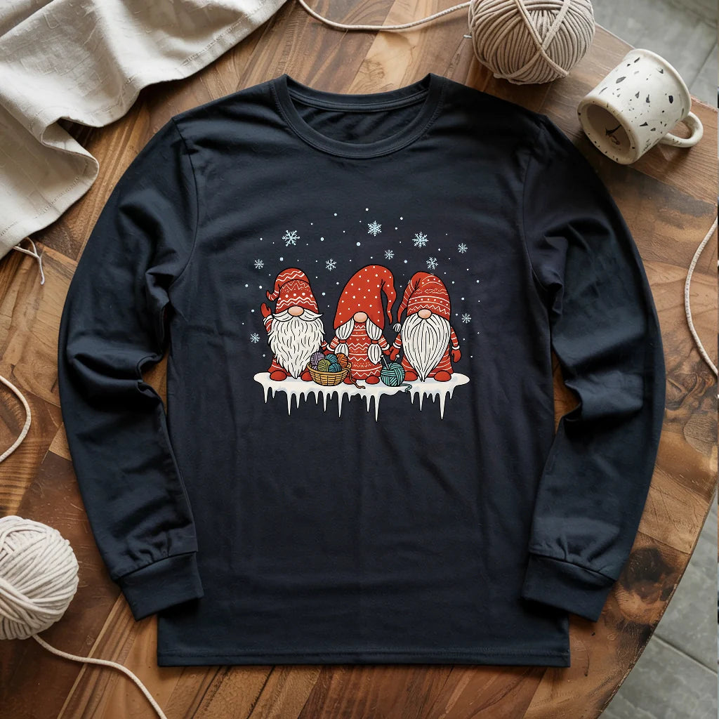 Three Knitty Gnomes Long Sleeve T-shirt
