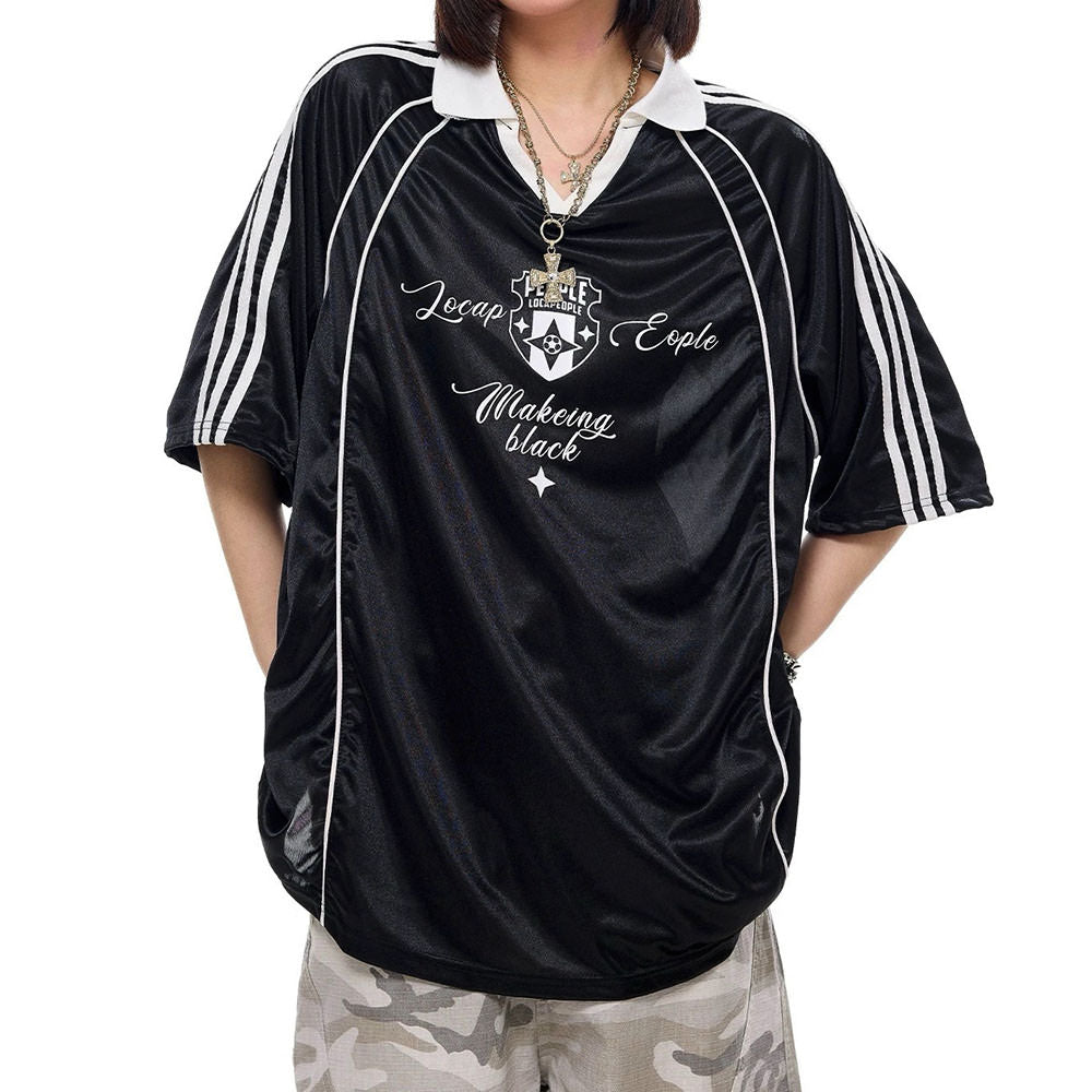 Blokette Style Jersey Polo Shirt