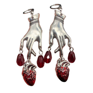 Bloody Heart Dangle Earrings