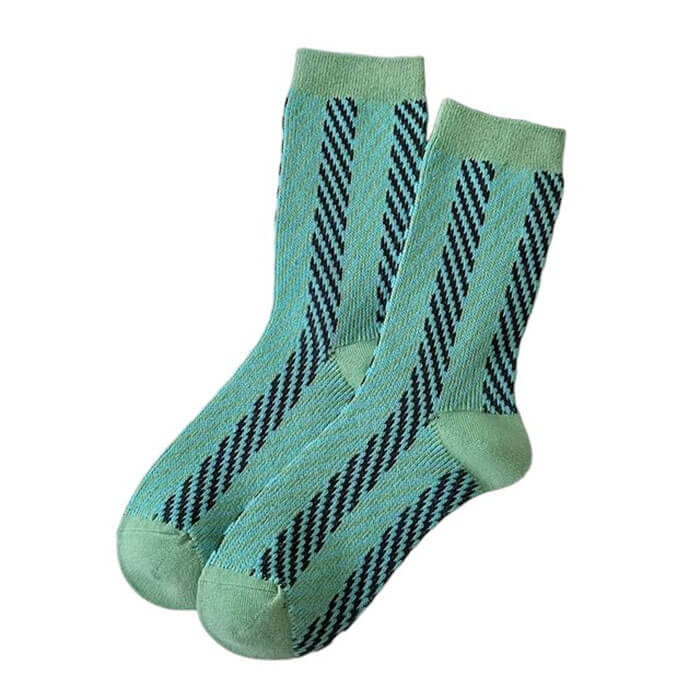 Blue & Green Patterned Socks