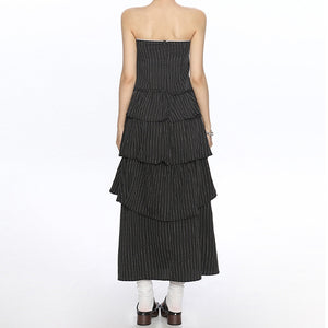 Rebel Muse Bow Striped Maxi Dress