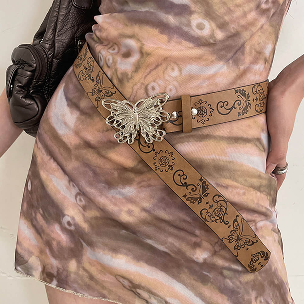 Wild West Butterfly Buckle Belt