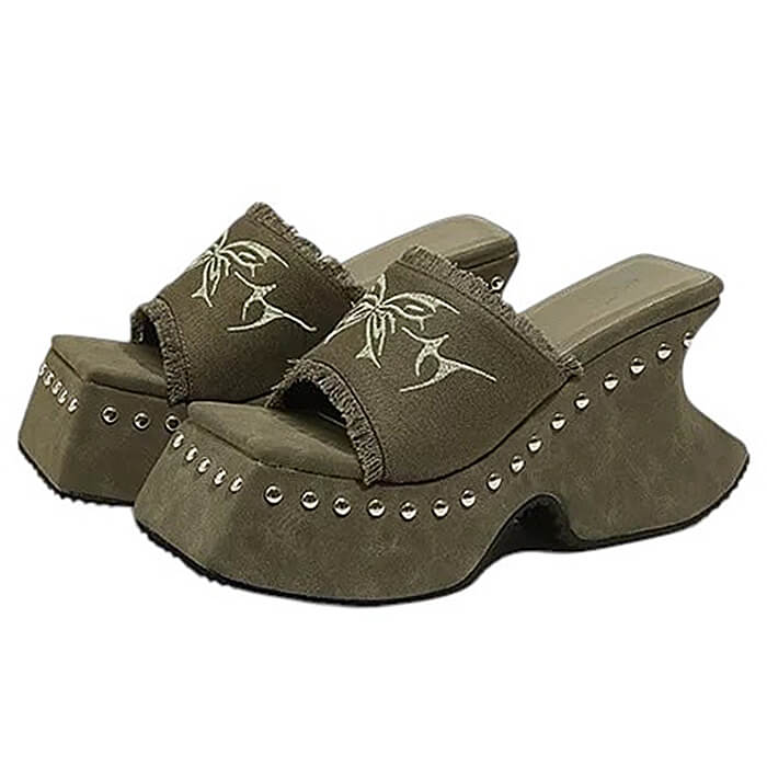 Fairy Grunge Platform Slide Sandals