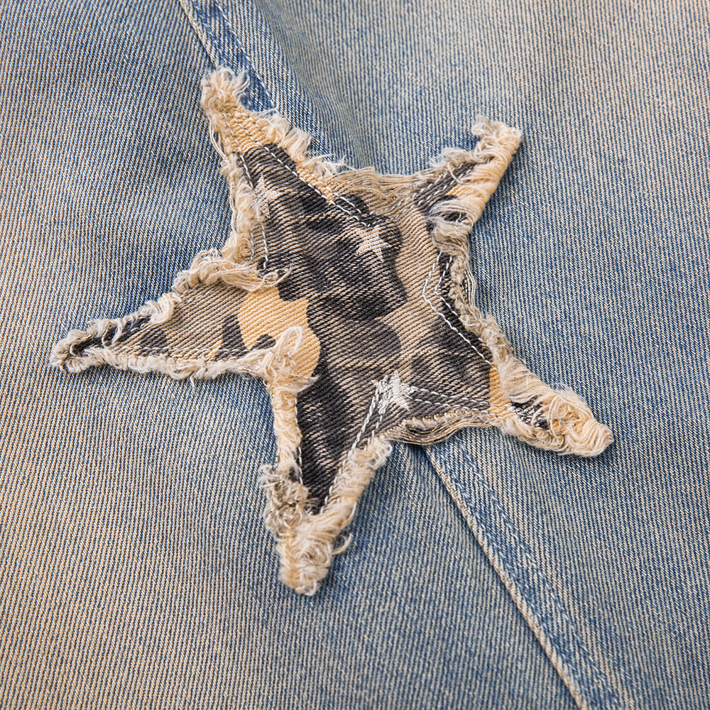 Camouflage Star Wide Leg Jeans
