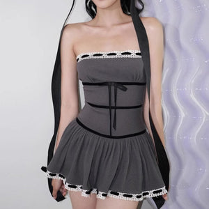 French Maid Grey Dress
