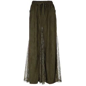 Woodland Dreams Lace-Slit Maxi Skirt