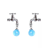 Faucet-Shaped Drop Earrings