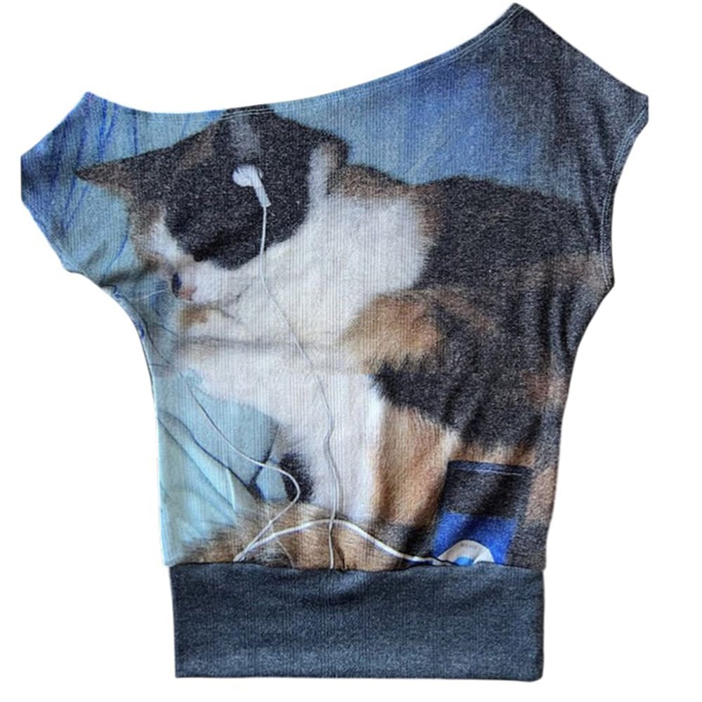 Headphones Kitty Y2K Top