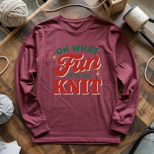 Fun It Is To Knit Long Sleeve T-shirt