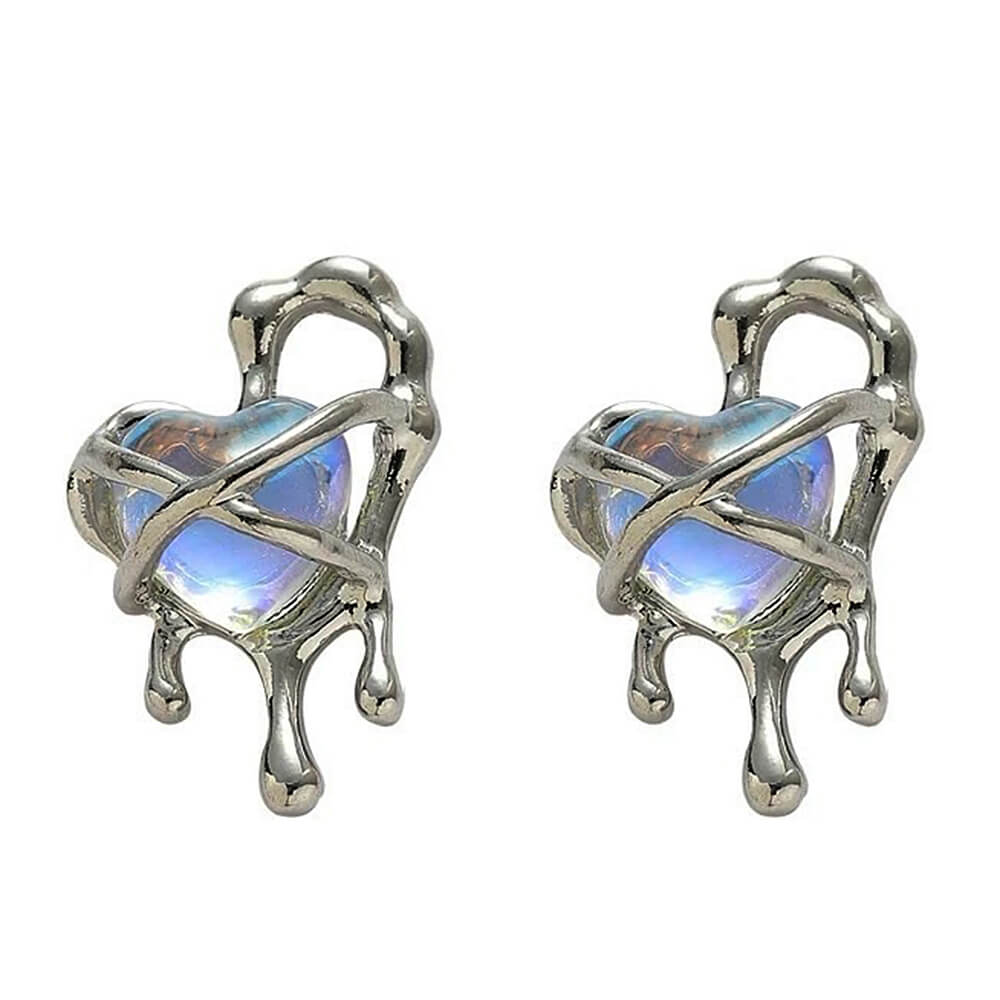 Melted Heart Earrings