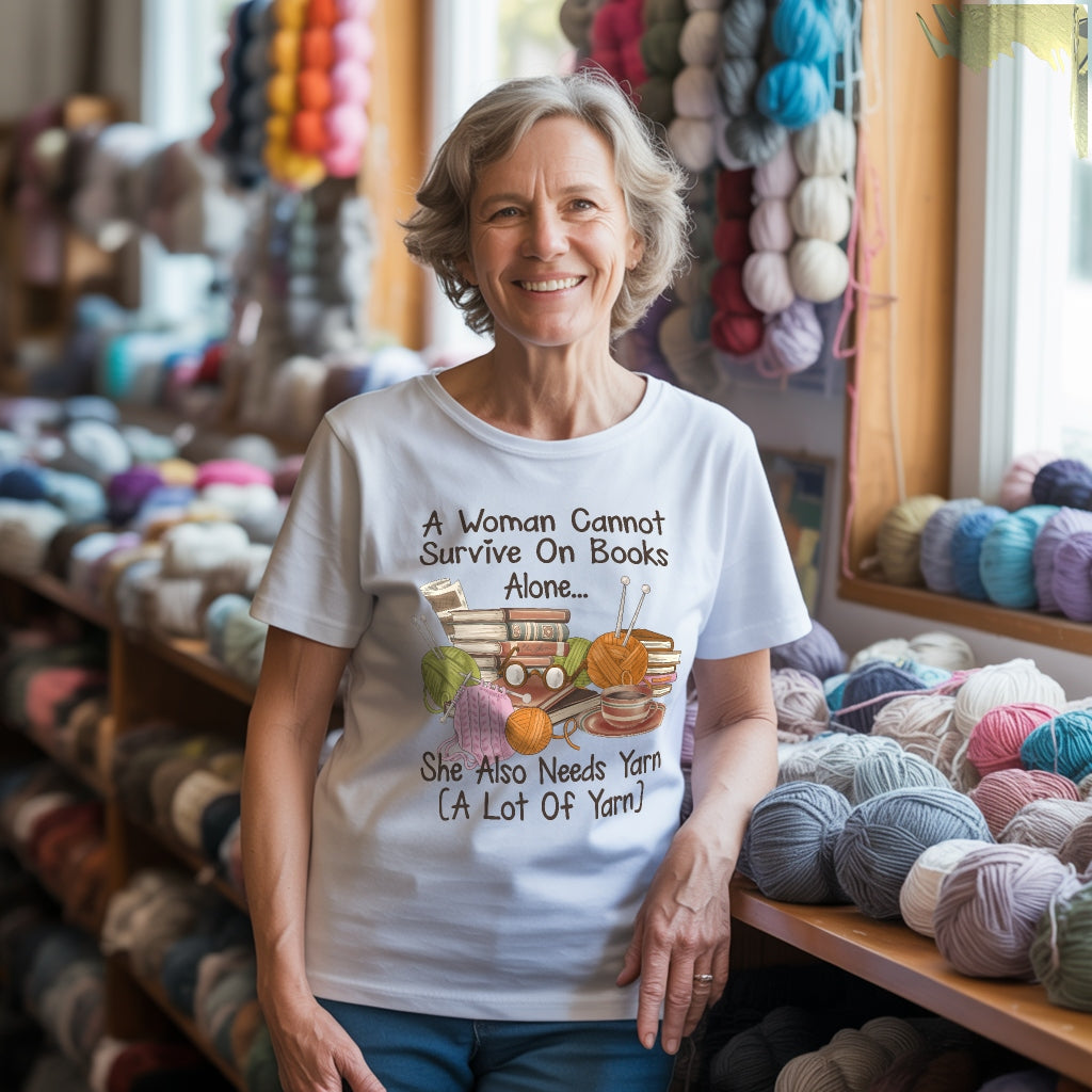 Books & Yarn Lover T-shirt