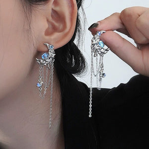 Moonstone Asymmetrical Earrings