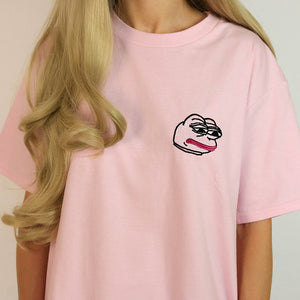 Feelz Bad Face T-Shirt in Pink