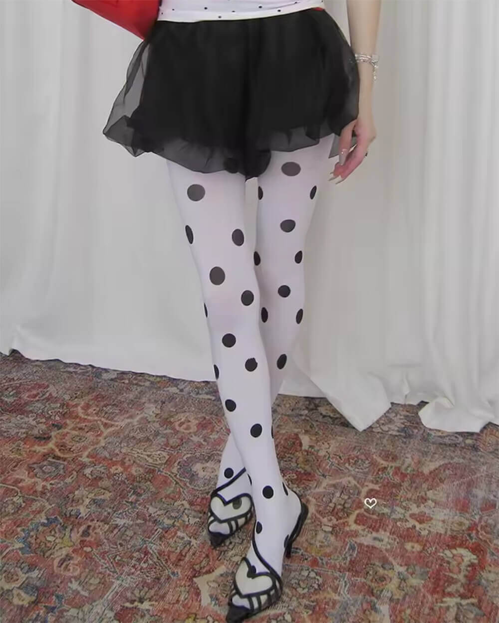 Missed Calls Polka Dot Tights