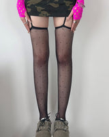 Polka Dot Suspender Tights