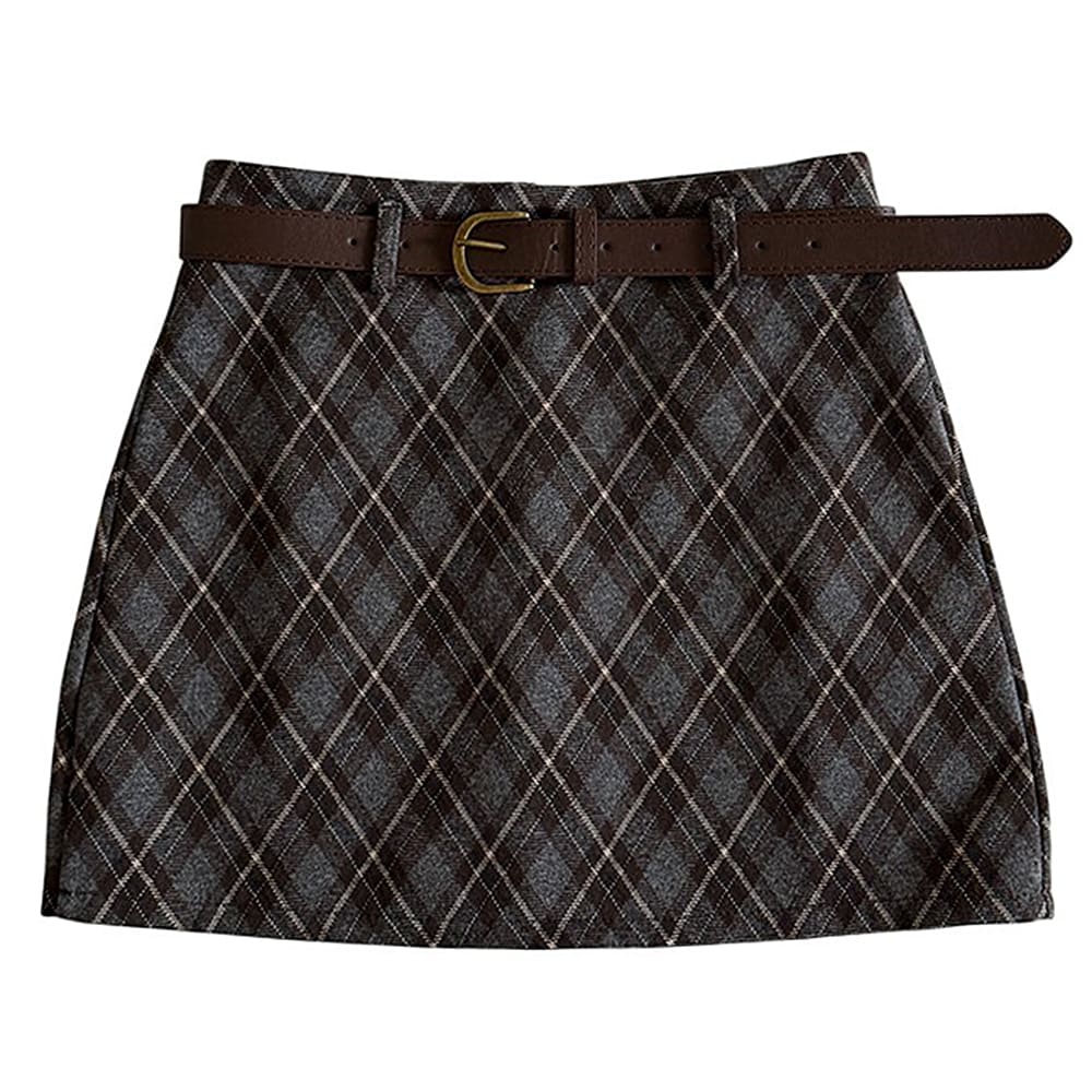 Library Crush Argyle Mini Skirt