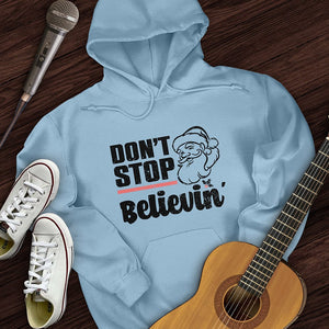 Don't Stop Believing Santa Hoodie