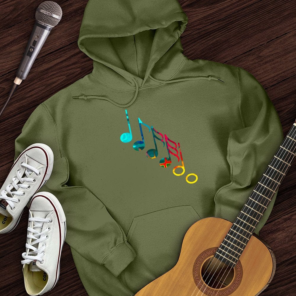 Colorful Music Notes Hoodie