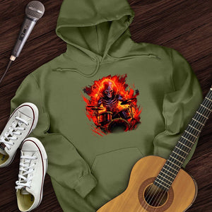 Fiery Drummer Guitar Hoodie