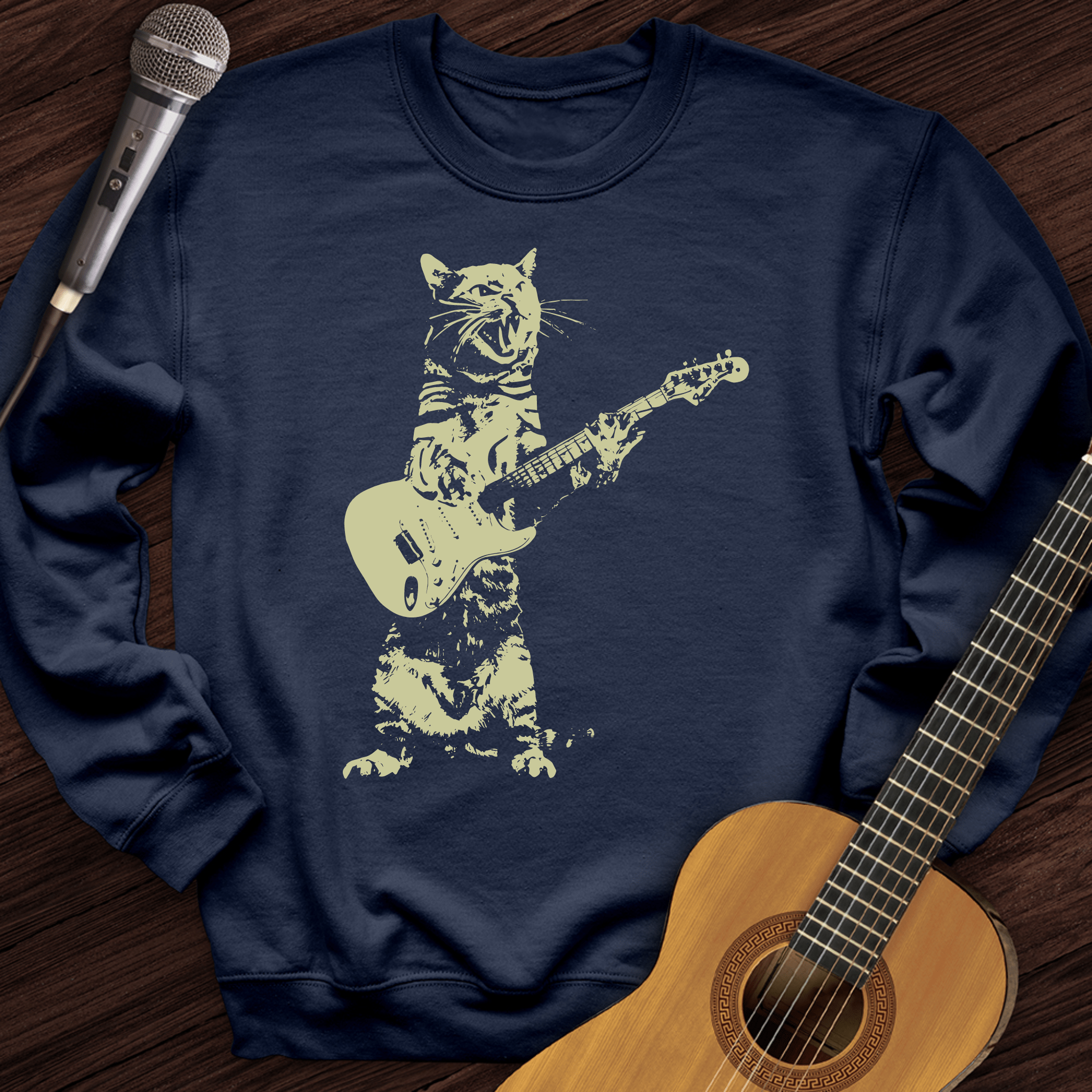 Cat Guitar Crewneck