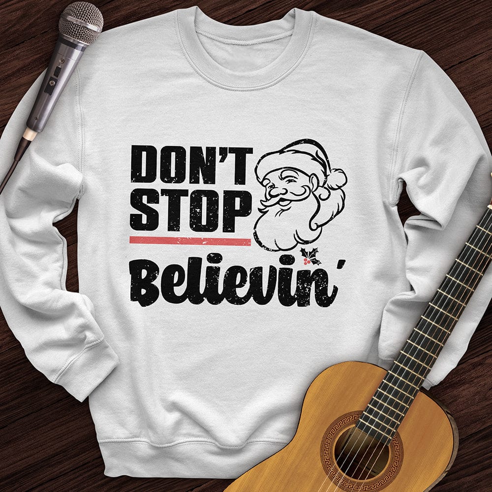 Don't Stop Believing Santa Crewneck